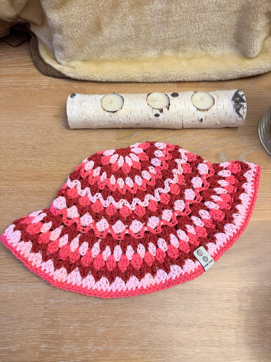 Bucket Hat - Pink Stripe