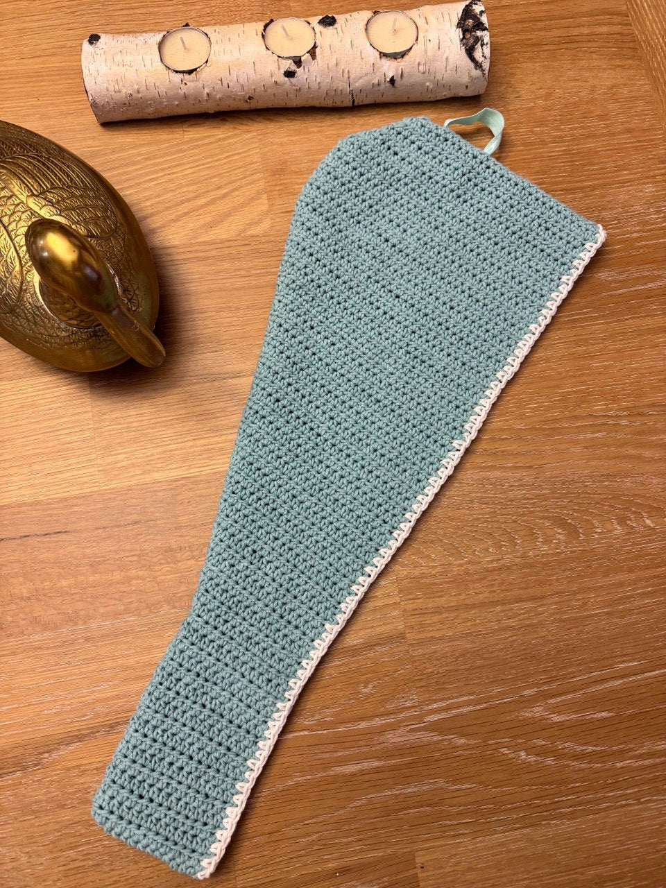 Hair Towel -  Aqua Breeze with White Trim