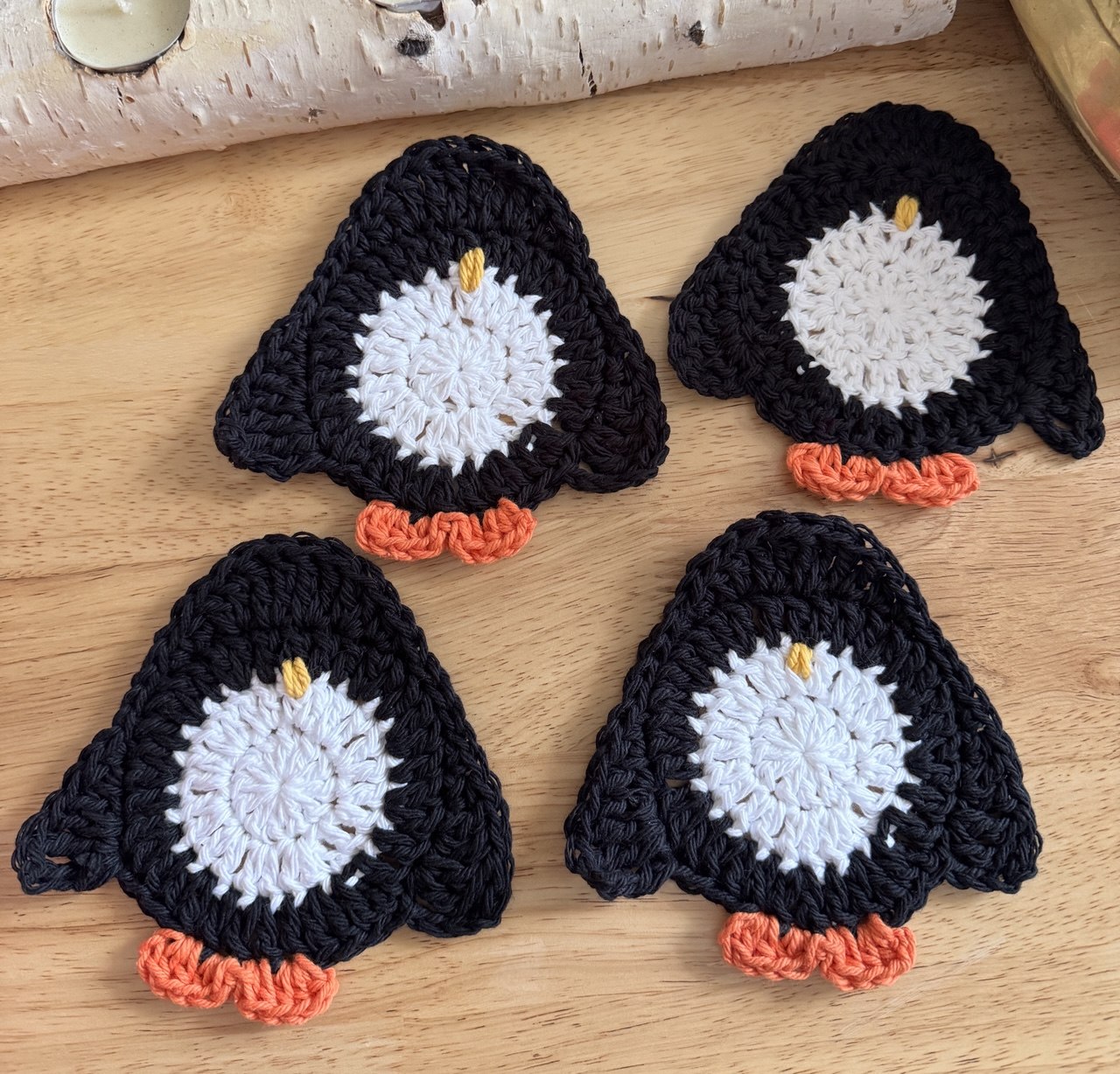 Coasters: Black Penguin Coasters - Set of 4