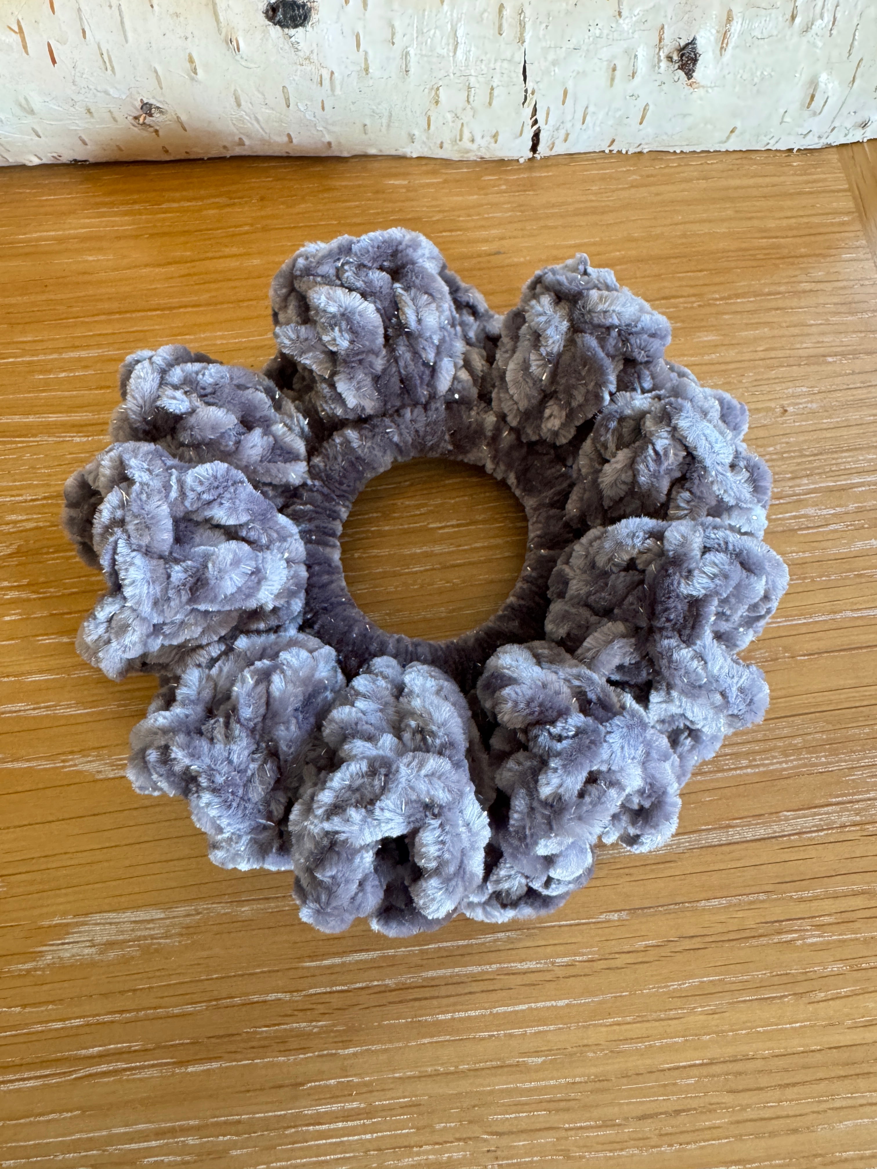 Scrunchy-Sparkly Carbon Grey