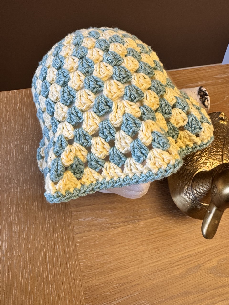 Bucket Hat - Sage and yellow