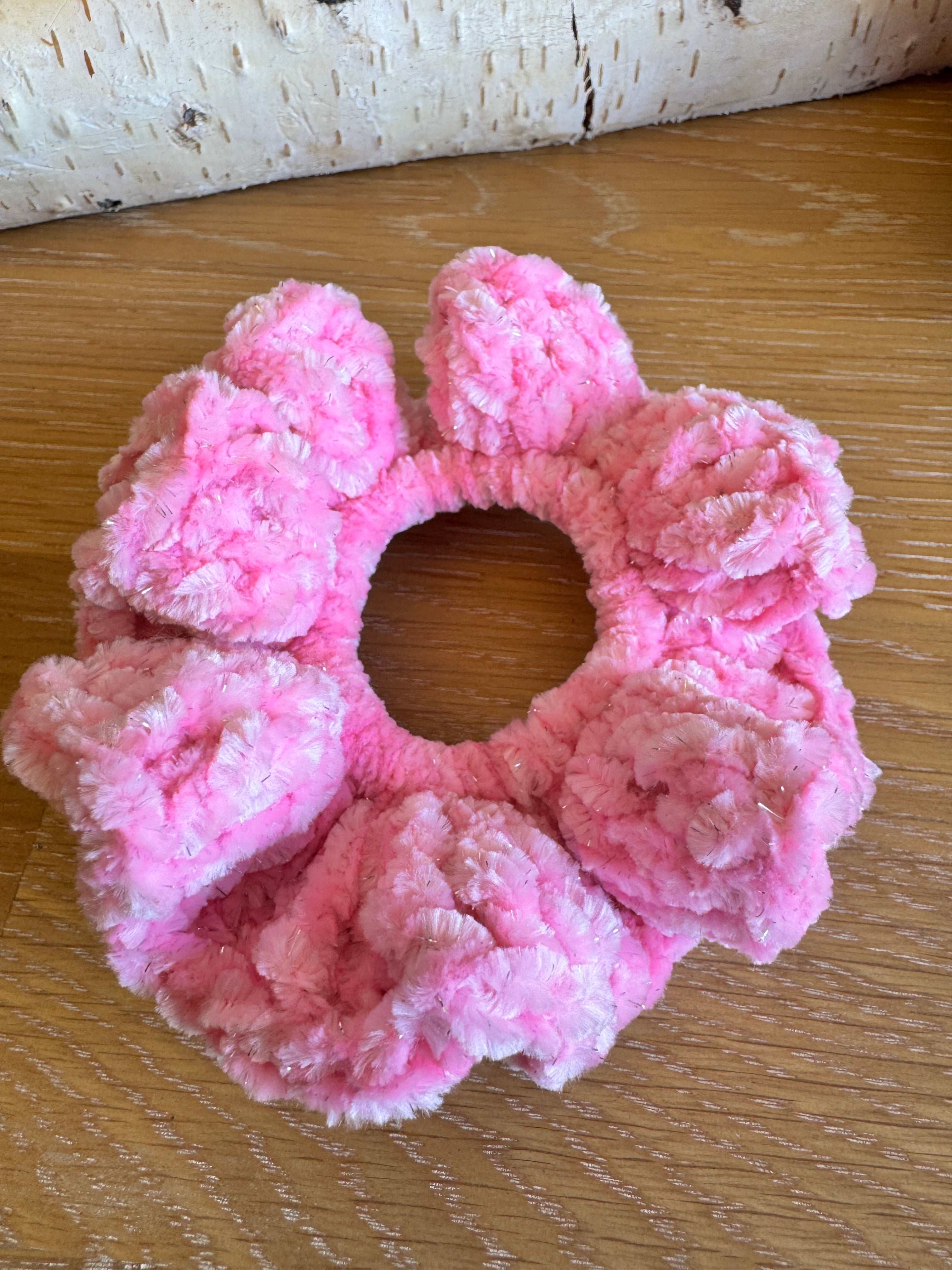Scrunchy-Sparkly Hot Hot Pink