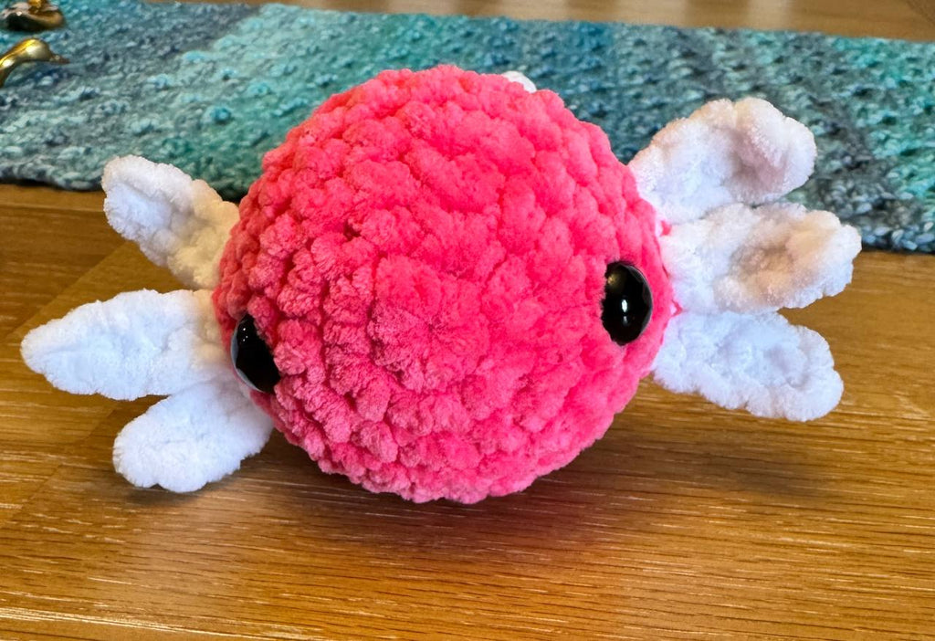 Axolotl for Valentine's Day - Pink & White