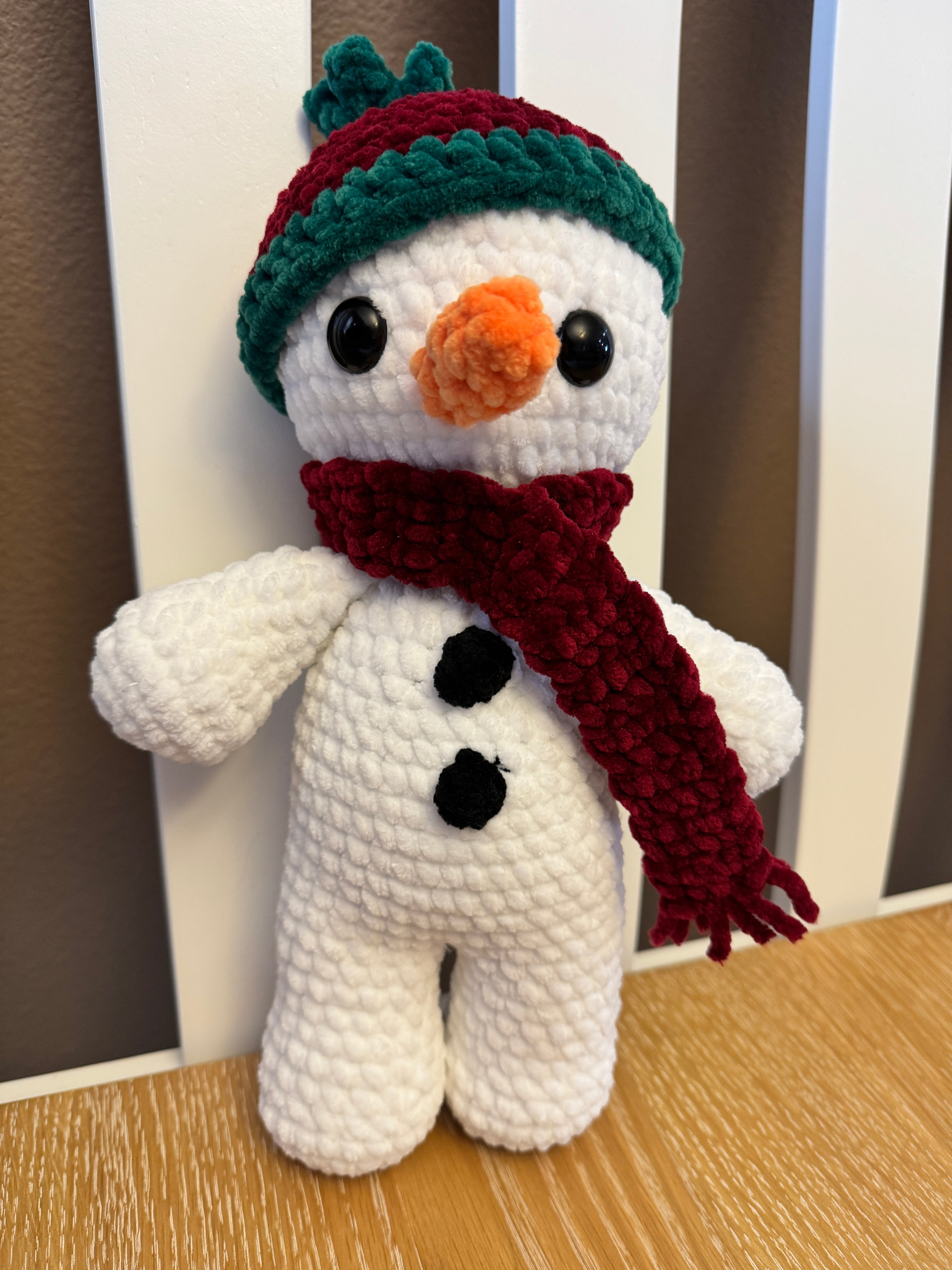 Snowman With Scarf and Removable Hat